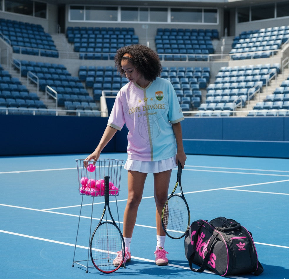 Jersey Côte d’Ivoire –Pastel Rose/Bleu