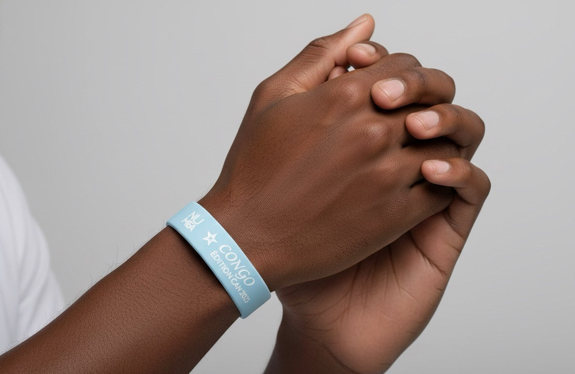 Bracelet Congo RDC – Les Léopards – Bleu Pastel