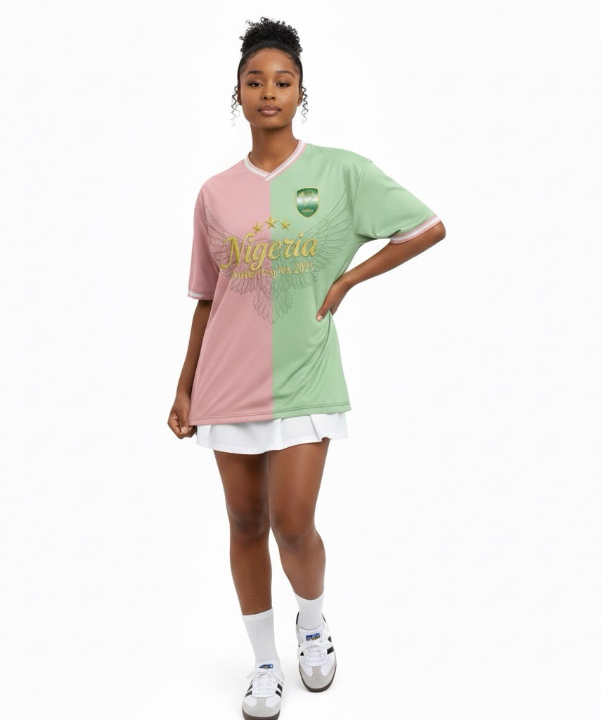Jersey Nigeria  – Super Eagles – Rose & Mint Pastel