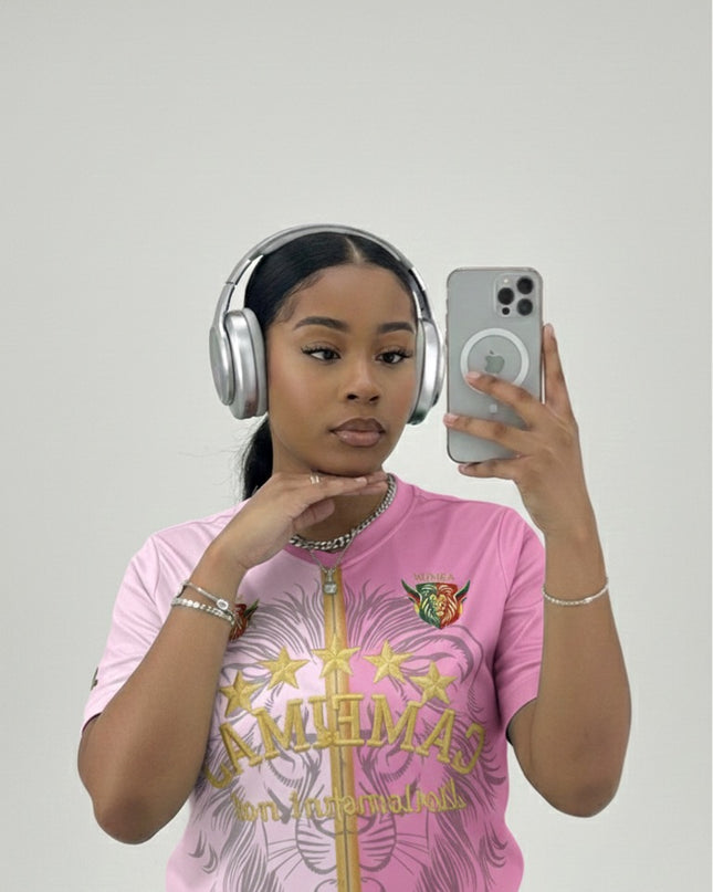 🦁 Maillot Vintage Cameroun – Rose Love Exclusive